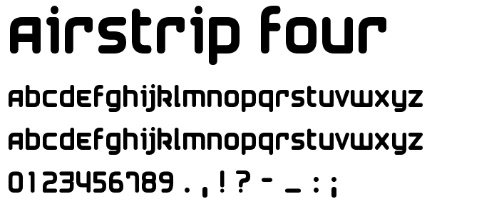 Airstrip Four font